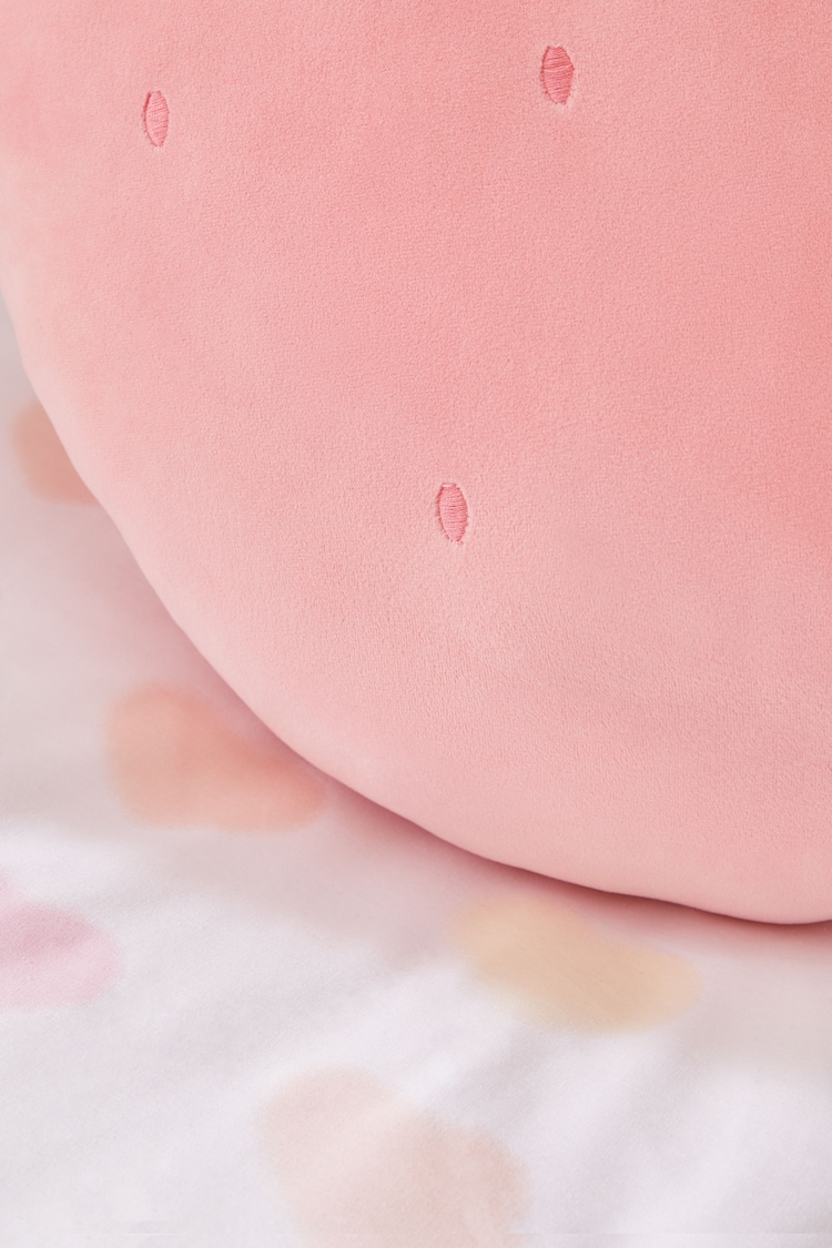 Pink Strawberry Extra Large Super Soft Squidge Toy Cushion - Image 2 of 6