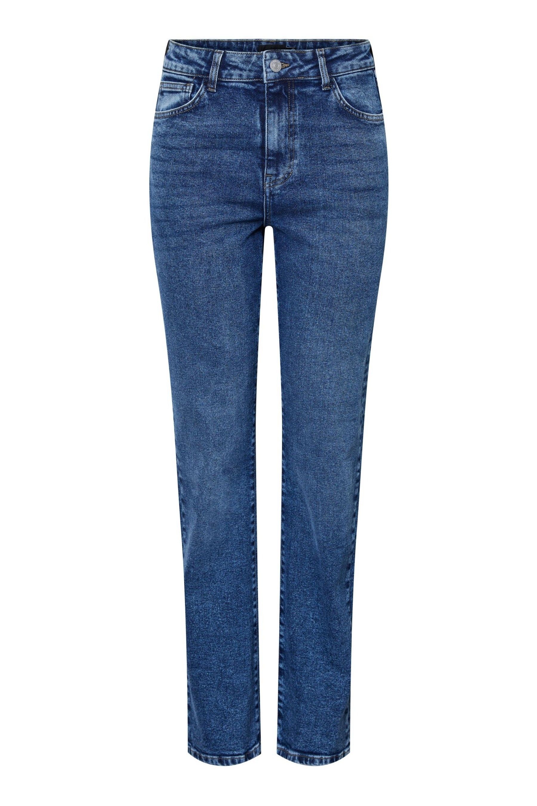 Buy PIECES Blue High Waisted Straight Leg Jeans from Next Canada