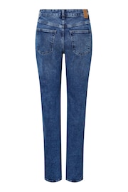 PIECES Blue High Waisted Straight Leg Jeans - Image 7 of 7