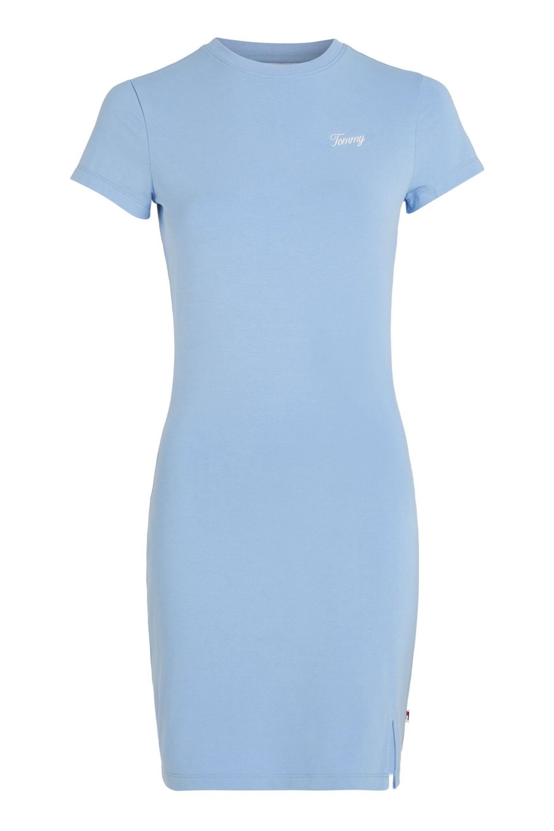 Tommy Jeans Blue Bodycon Dress - Image 4 of 6