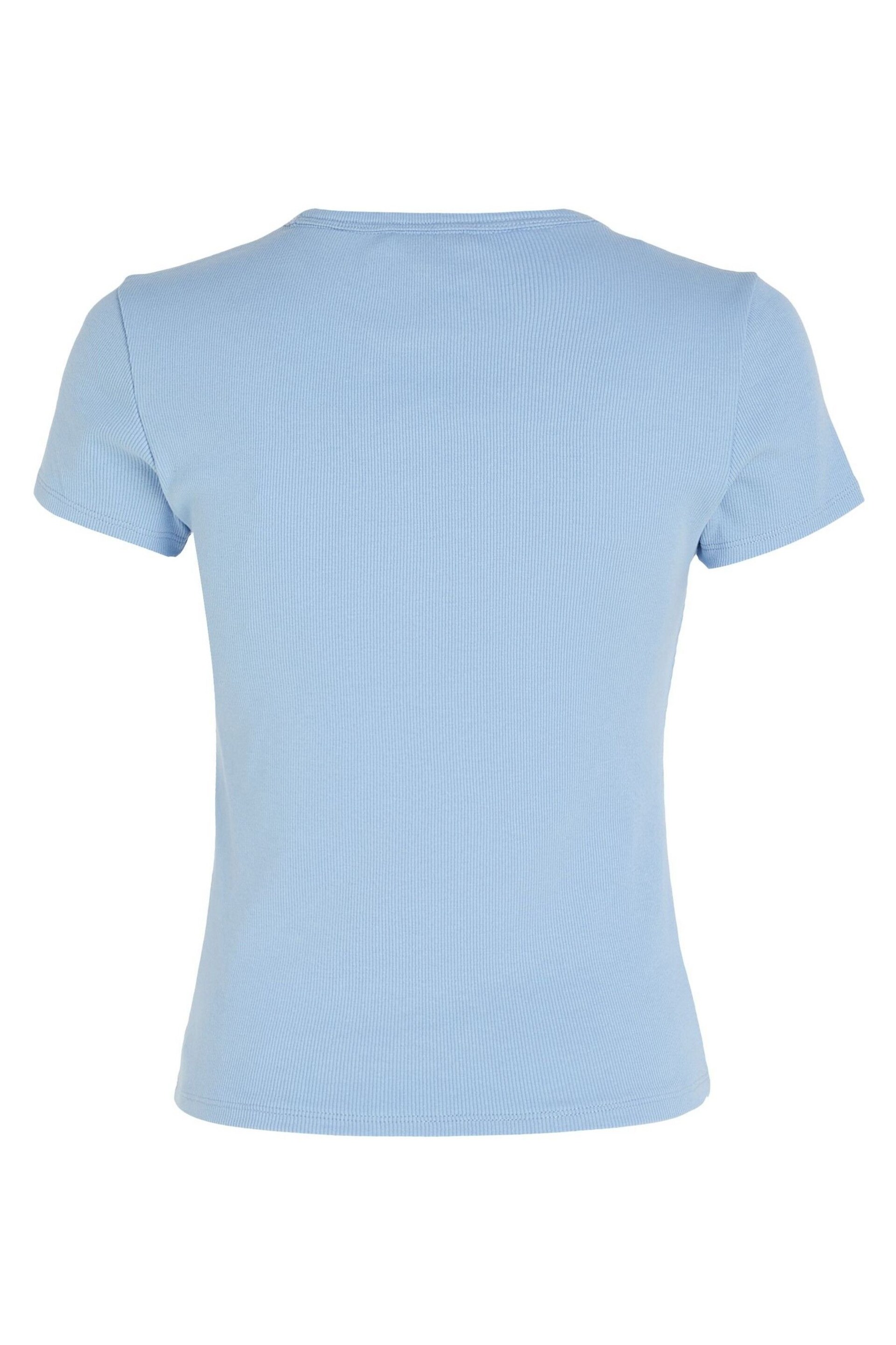 Tommy Jeans Slim Essential Rib T-Shirt - Image 5 of 6