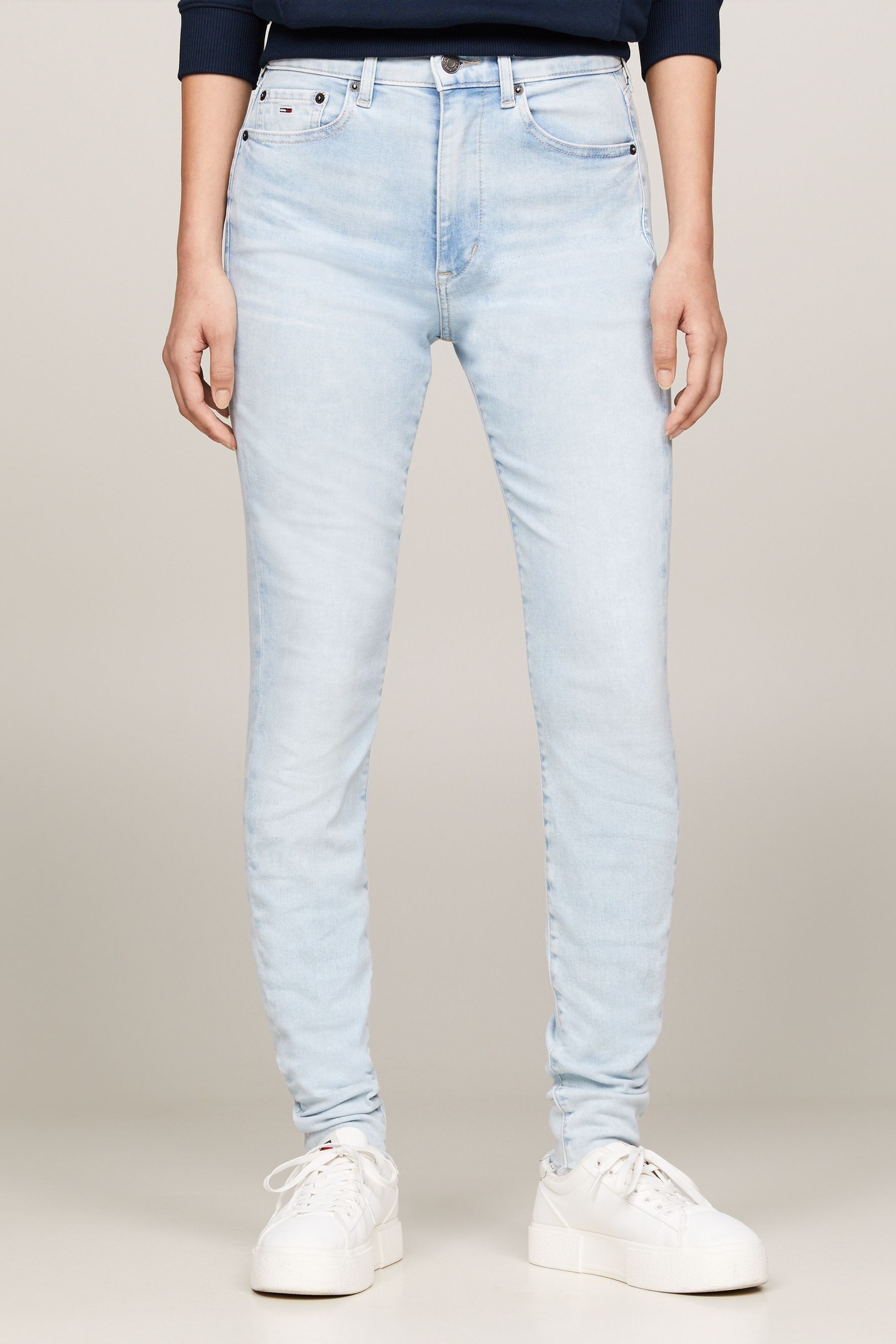 Buy Tommy Jeans Blue Sylvia High Rise Skinny Jeans from Next Singapore