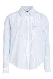 Tommy Jeans Oversized Blue Stripe Shirt - Image 4 of 6