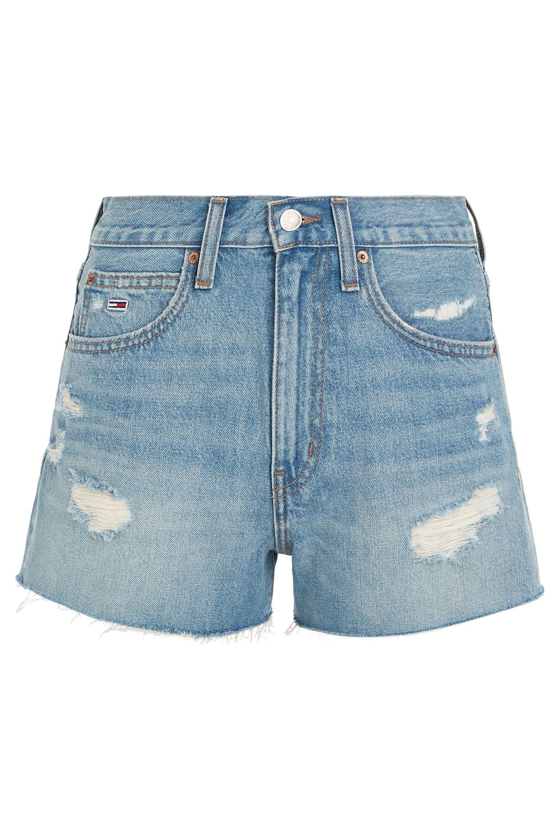 Tommy Jeans Blue Denim Hot Short - Image 4 of 6