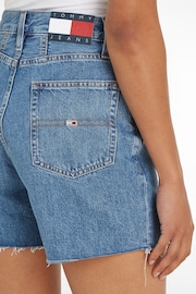 Tommy Jeans Mom Blue Denim Shorts - Image 3 of 6