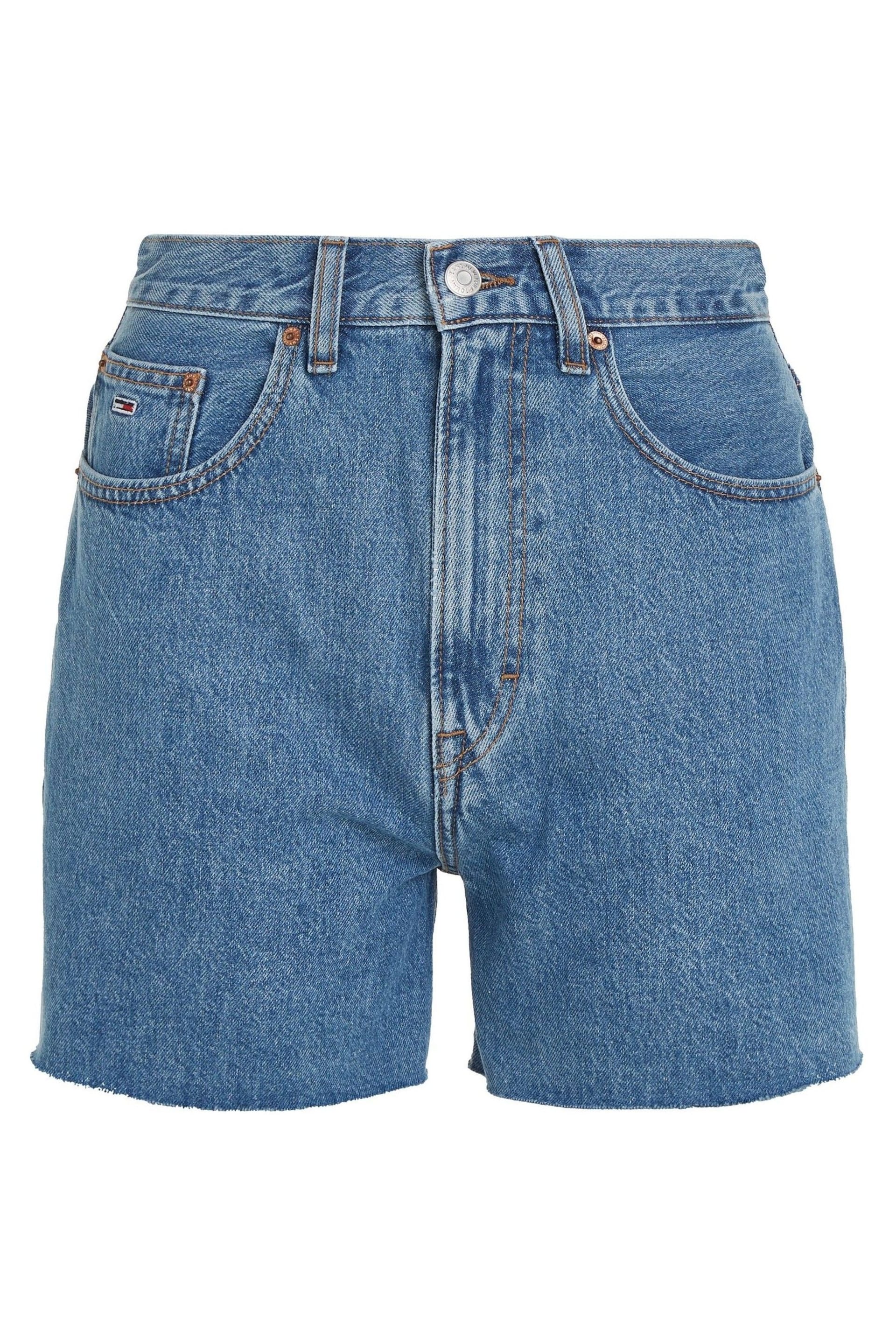 Tommy Jeans Mom Blue Denim Shorts - Image 4 of 6