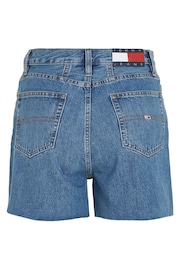 Tommy Jeans Mom Blue Denim Shorts - Image 5 of 6