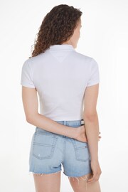 Tommy Jeans Crop Polo Top - Image 2 of 6