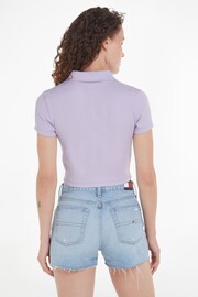 Tommy Jeans Crop Polo Top - Image 2 of 6