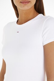 Tommy Jeans Slim Essential Rib T-Shirt - Image 3 of 6