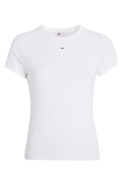 Tommy Jeans Slim Essential Rib T-Shirt - Image 4 of 6