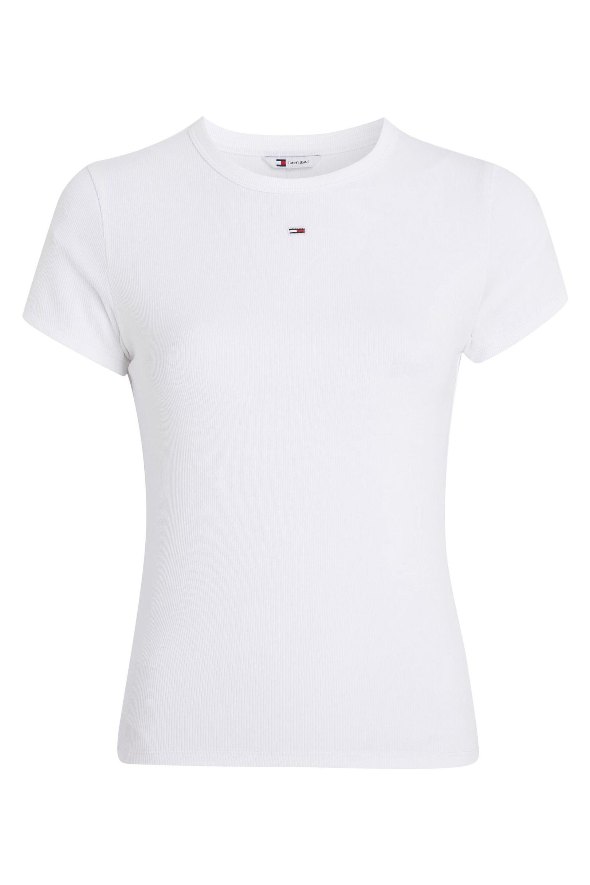 Tommy Jeans Slim Essential Rib T-Shirt - Image 4 of 6