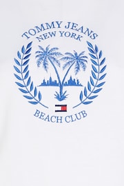 Tommy Jeans Palm Print White T-Shirt - Image 6 of 6