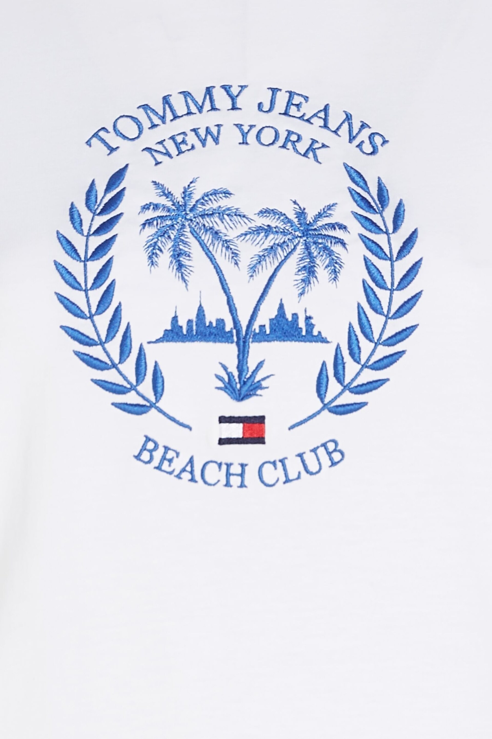 Tommy Jeans Palm Print White T-Shirt - Image 6 of 6