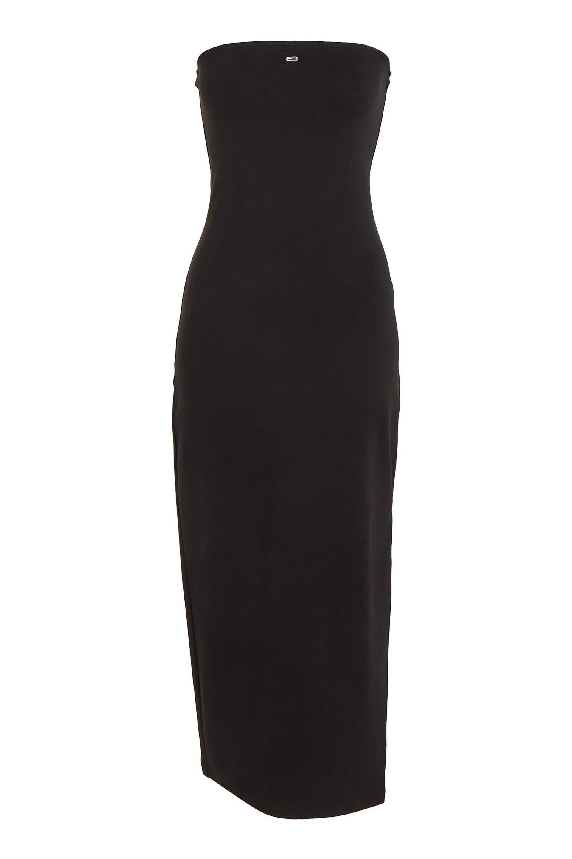 Tommy Jeans Midi Bodycon Tube Black Dress - Image 4 of 6