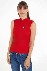 Tommy Jeans Zip Badge Sweater Vest - Image 1 of 6