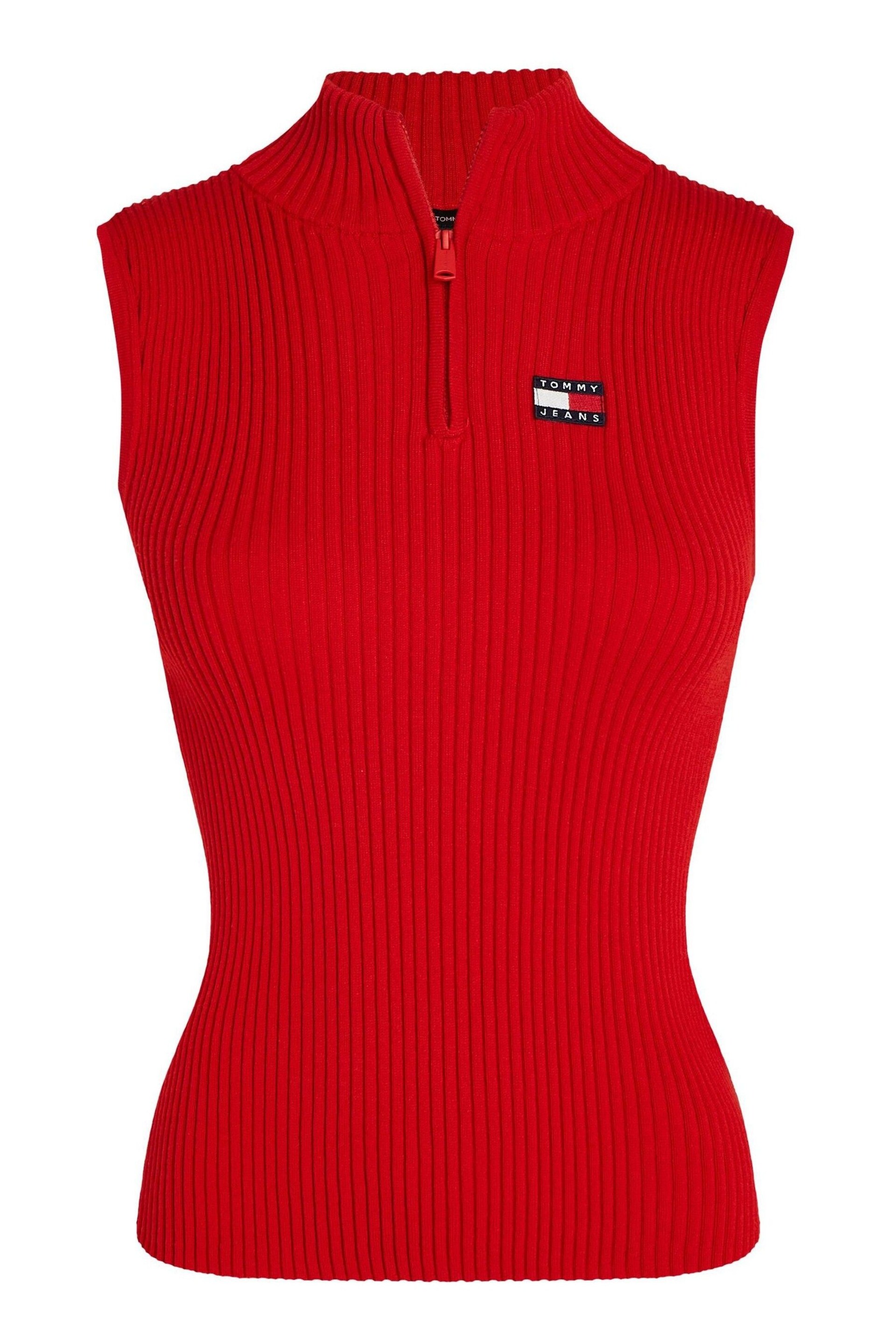 Tommy Jeans Zip Badge Sweater Vest - Image 4 of 6