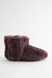 Chocolate Brown Faux Fur Boot Slippers - Image 4 of 7