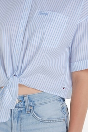 Tommy Jeans Blue Knot Stripe Shirt - Image 3 of 6