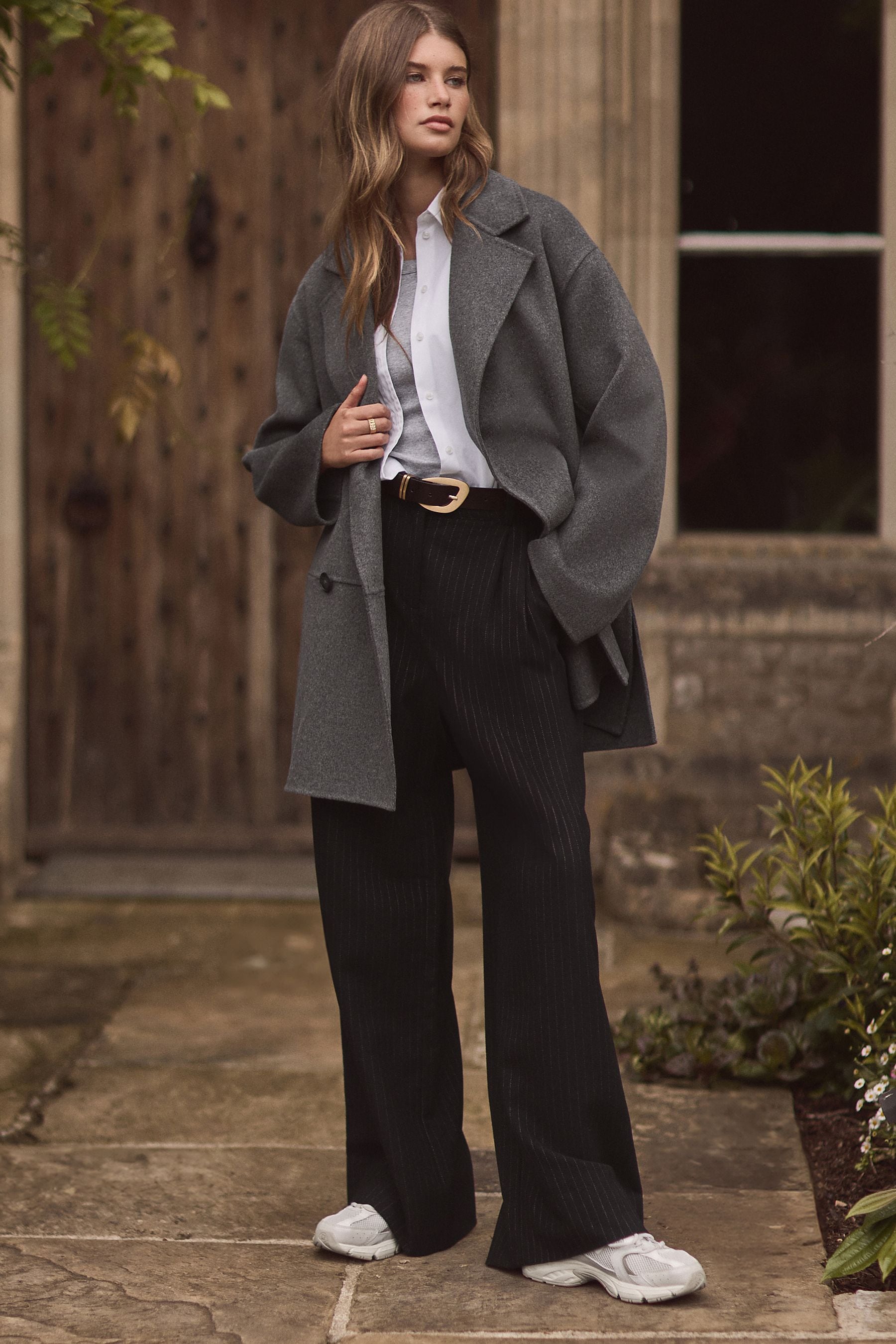 Buy Grey Premium Handsewn Wool Blend Blazer Coat from Next Ukraine