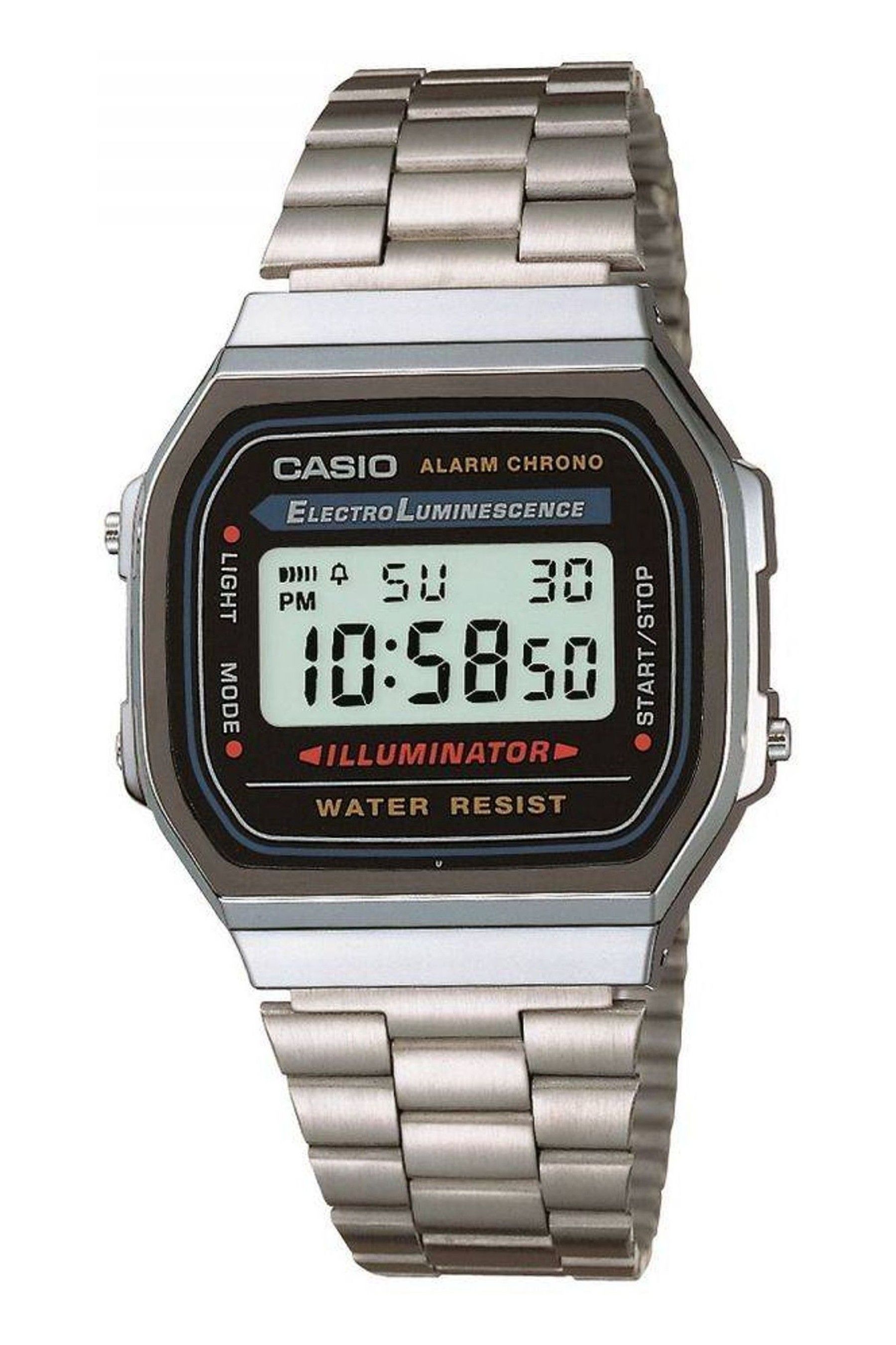 Buy Casio Classic Silver and LCD Plastic Resin Quartz Chronograph Watch from the Next UK online shop