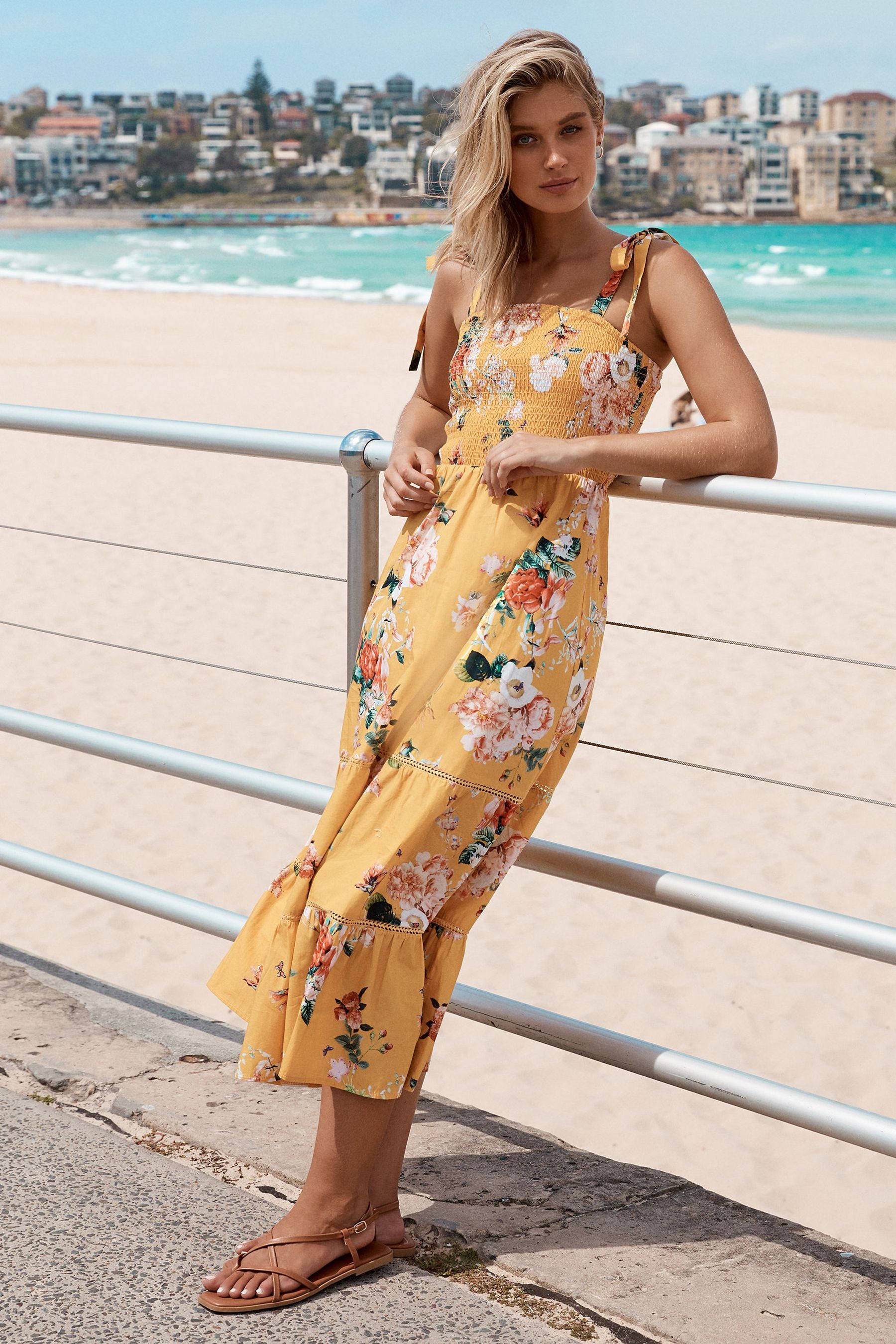 Lipsy yellow floral dress outlet