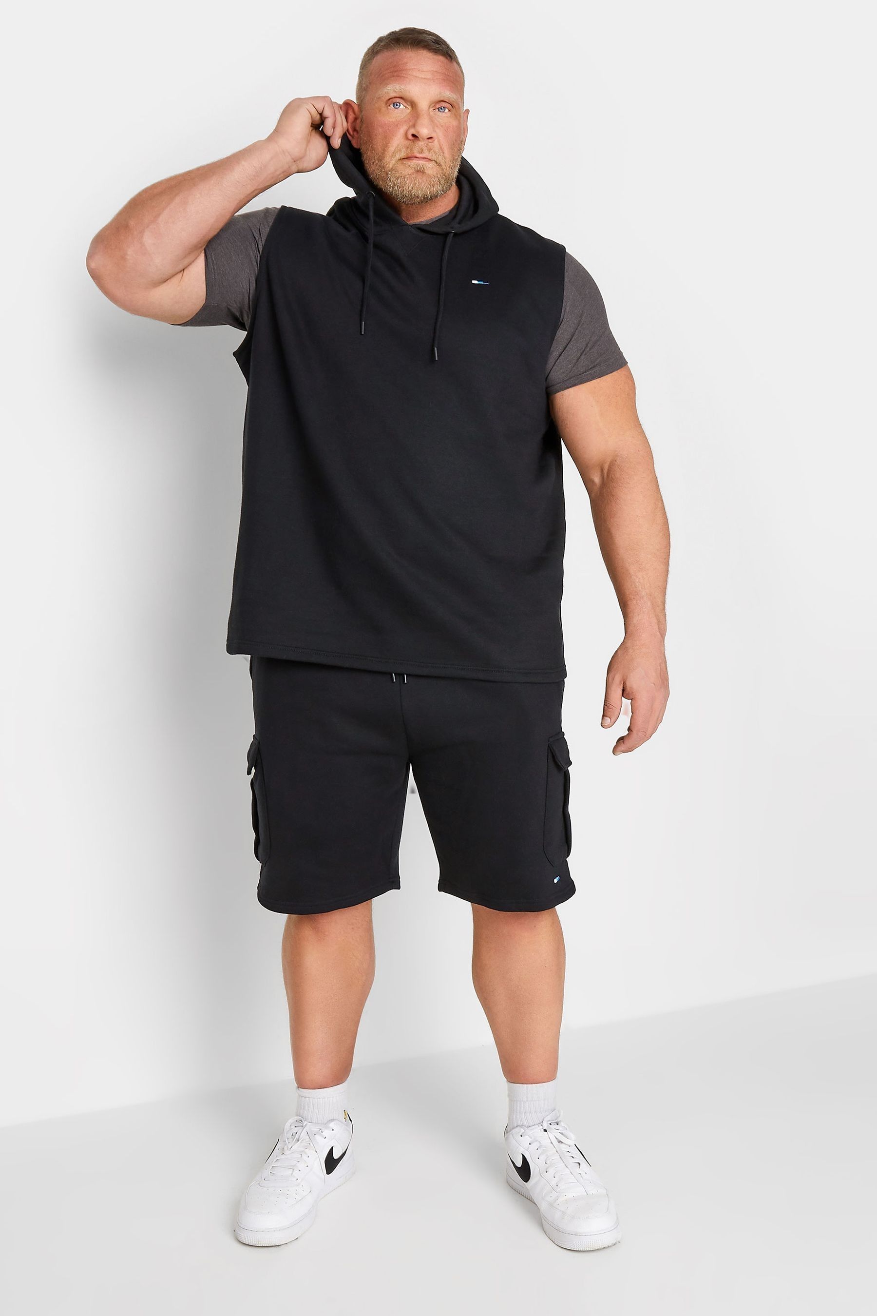 Buy BadRhino Big Tall Black Essential Sleeveless Hoodie from Next Kuwait