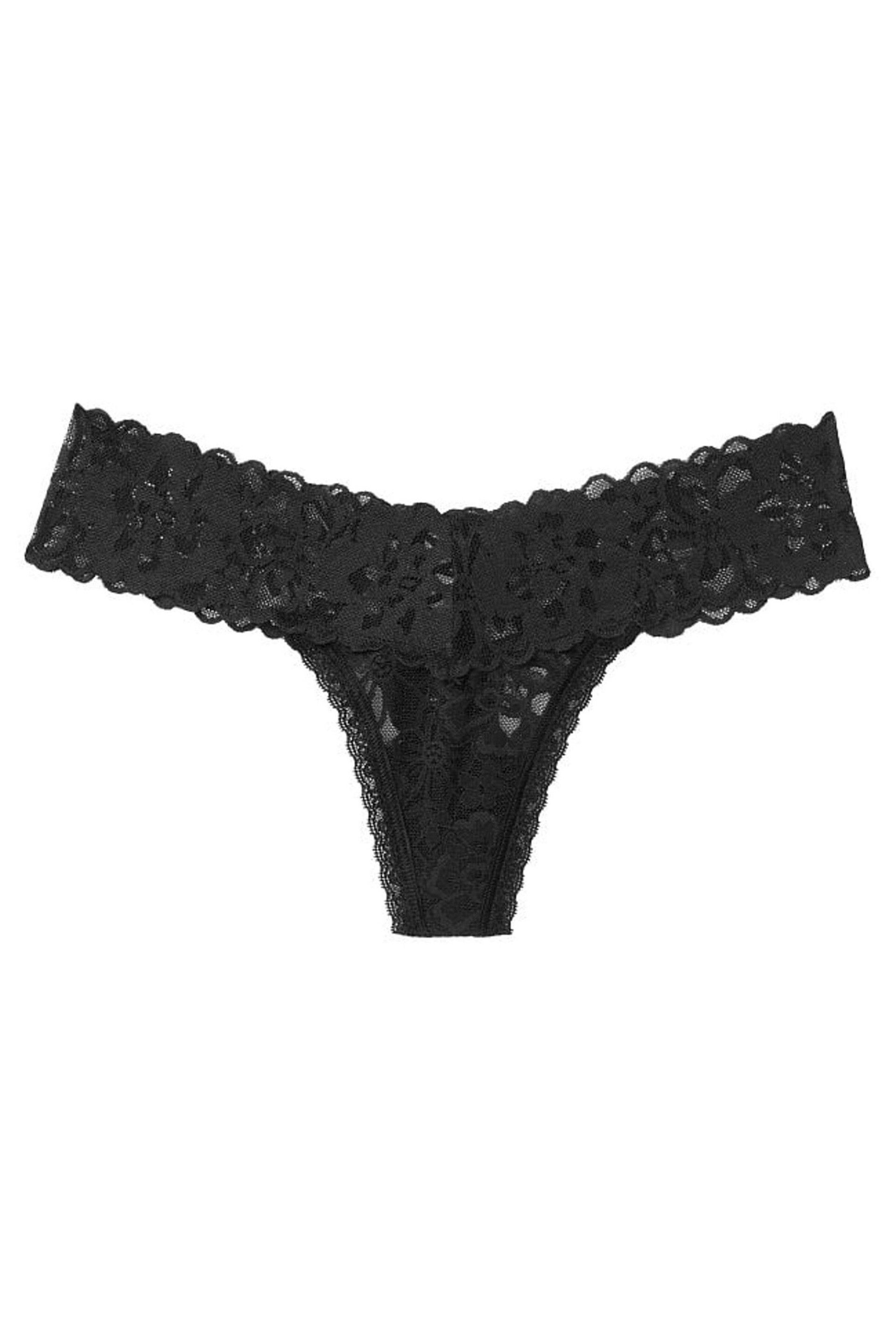 Victoria's Secret Black Lace Thong Knickers - Image 3 of 3