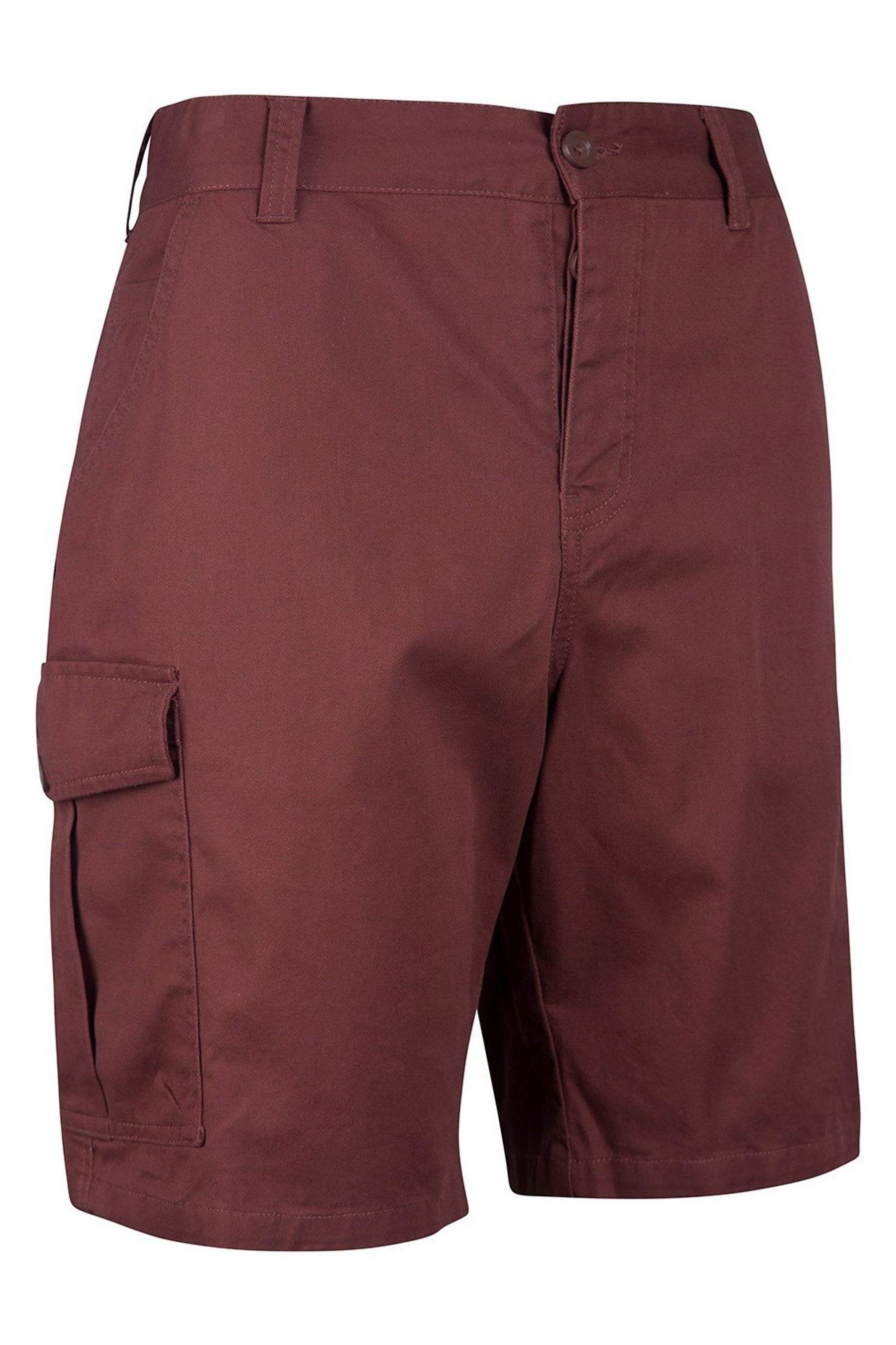 Mens burgundy cargo shorts top