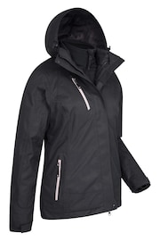Mountain Warehouse Black Bracken Melange Womens 3 in 1 Waterproof and Breathable Jacket - Image 2 of 4