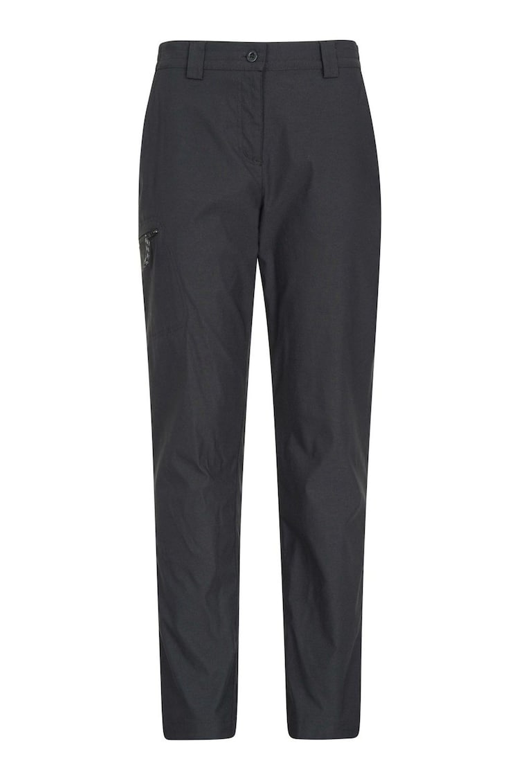 Mountain Warehouse Black Hiker Womens Lightweight Stretch, UV Protect Walking Trousers - Image 1 of 4