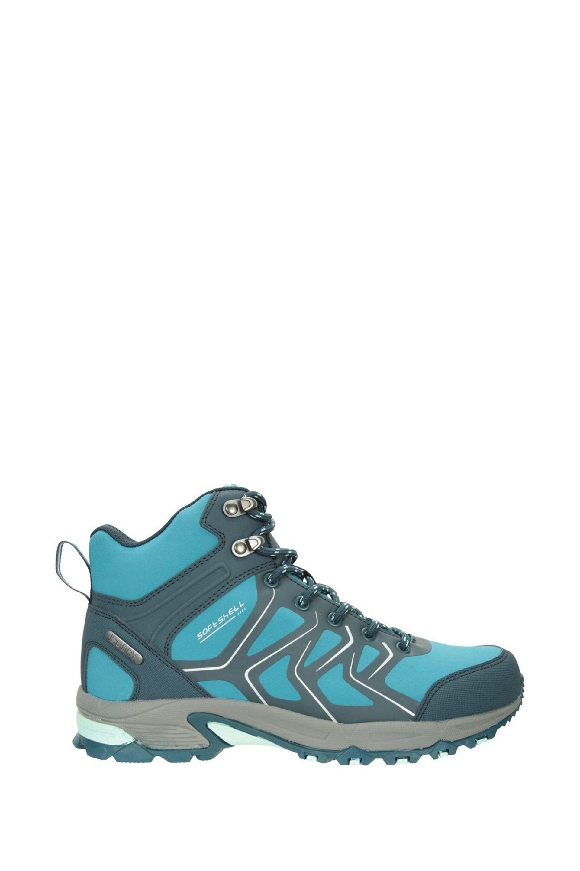 Mountain Warehouse Teal Shadow Womens Waterproof, Breathable Softshell Walking Boots - Image 1 of 2