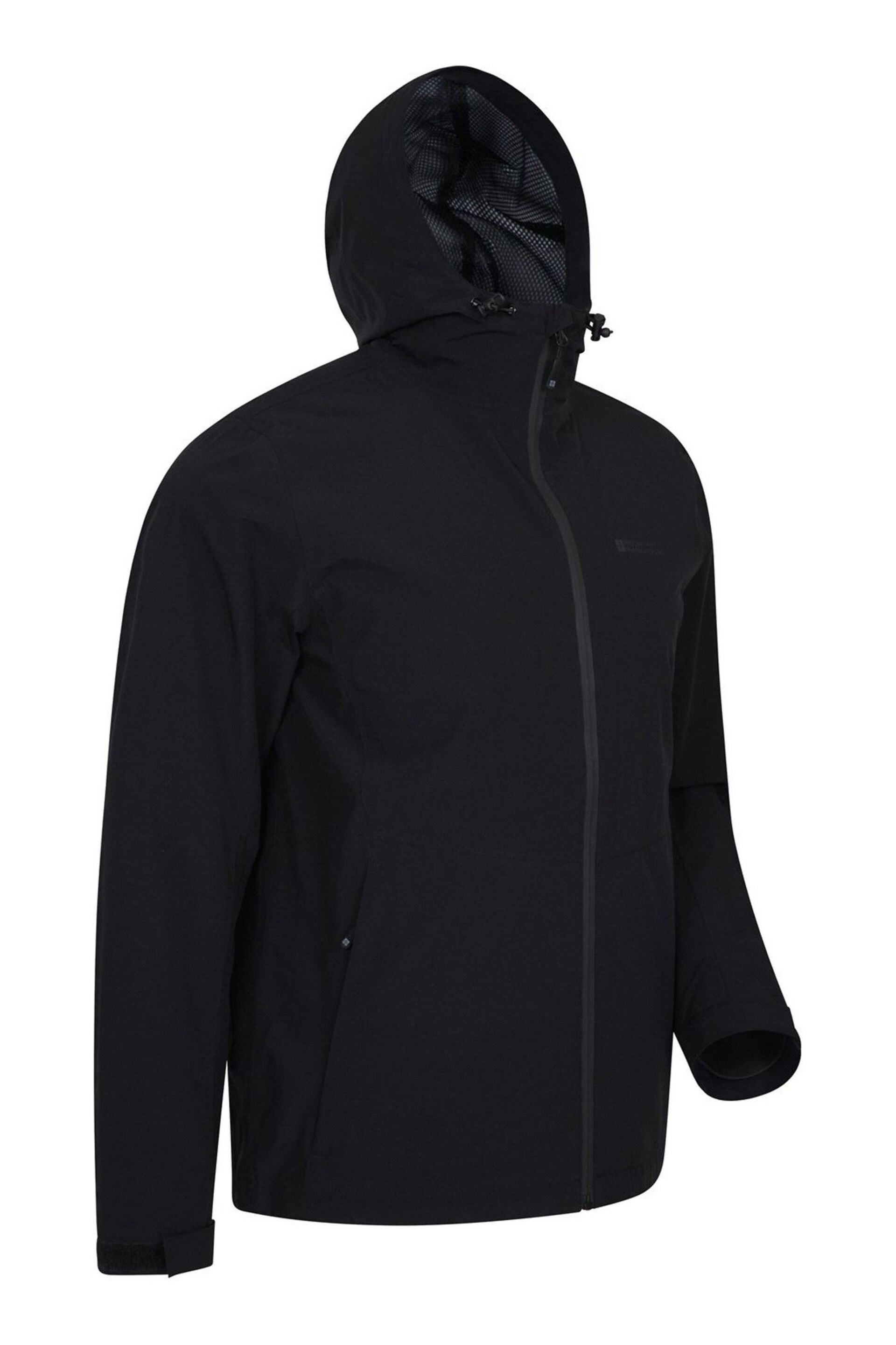 Mountain Warehouse Black Covert Mens Lightweight, Waterproof Outdoor Jacket - Image 2 of 4