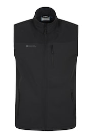 Mountain Warehouse Black Grasmere Mens Water Resistant, Fleece Lined Gilet - Image 1 of 4