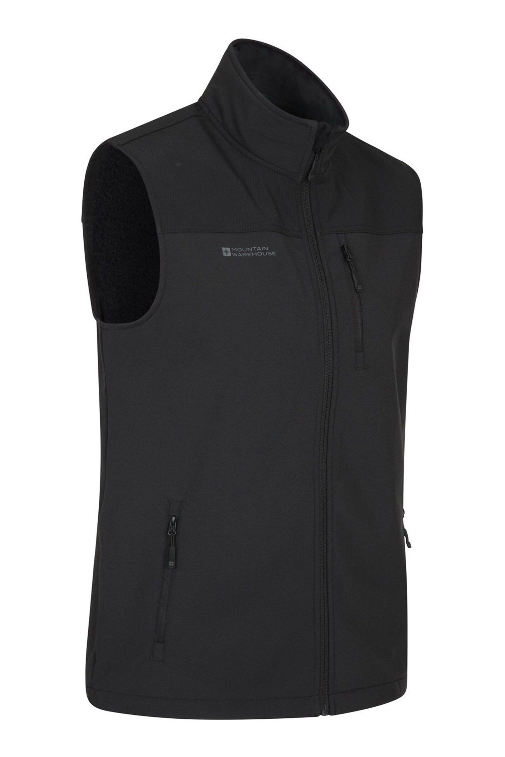 Mountain Warehouse Black Grasmere Mens Water Resistant, Fleece Lined Gilet - Image 3 of 4