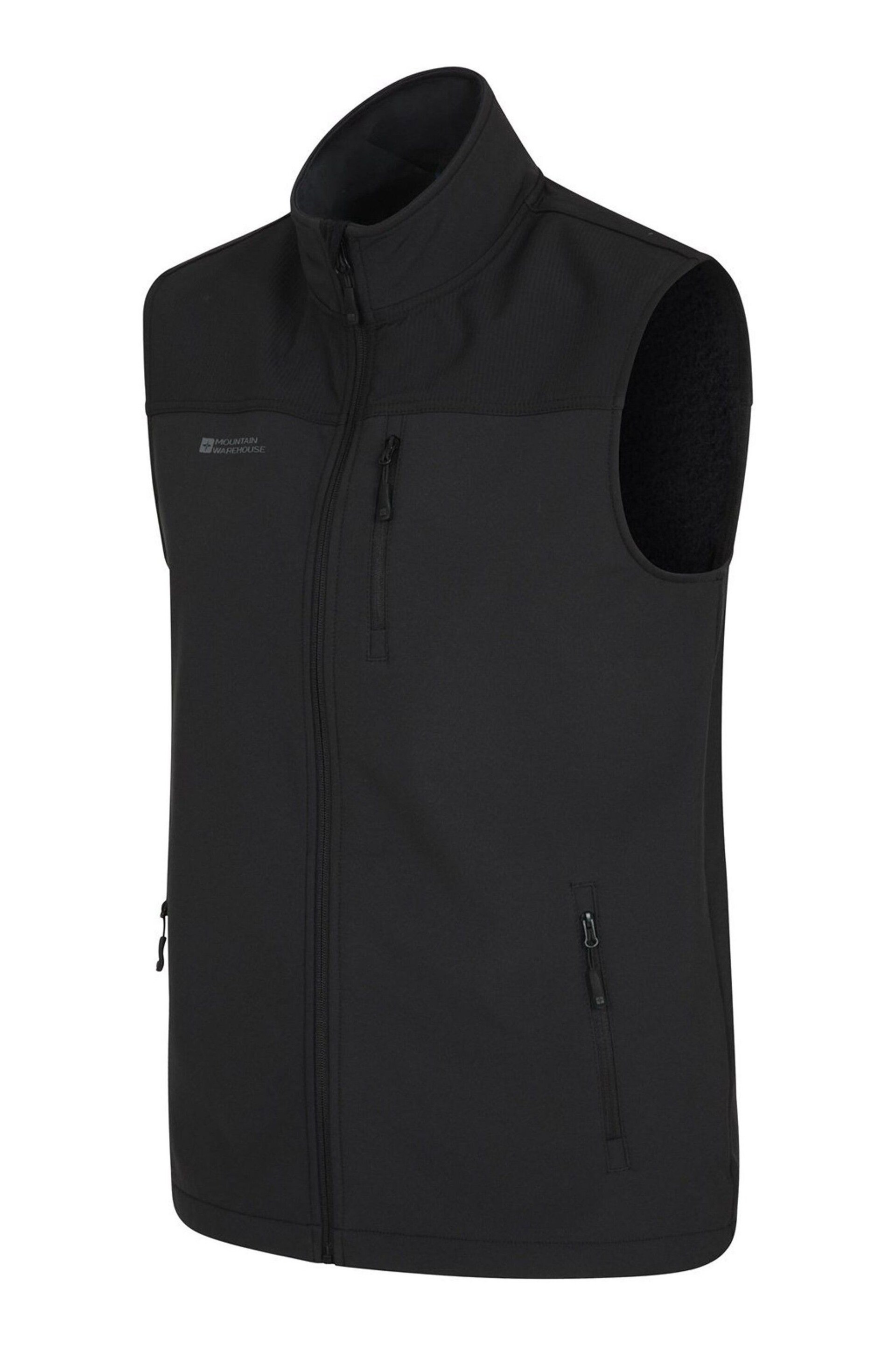 Mountain Warehouse Black Grasmere Mens Water Resistant, Fleece Lined Gilet - Image 4 of 4