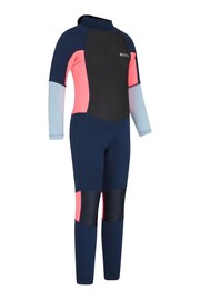 Mountain Warehouse Bright Pink Kids Full Length 2.5mm Neoprene Wetsuit - Image 2 of 4