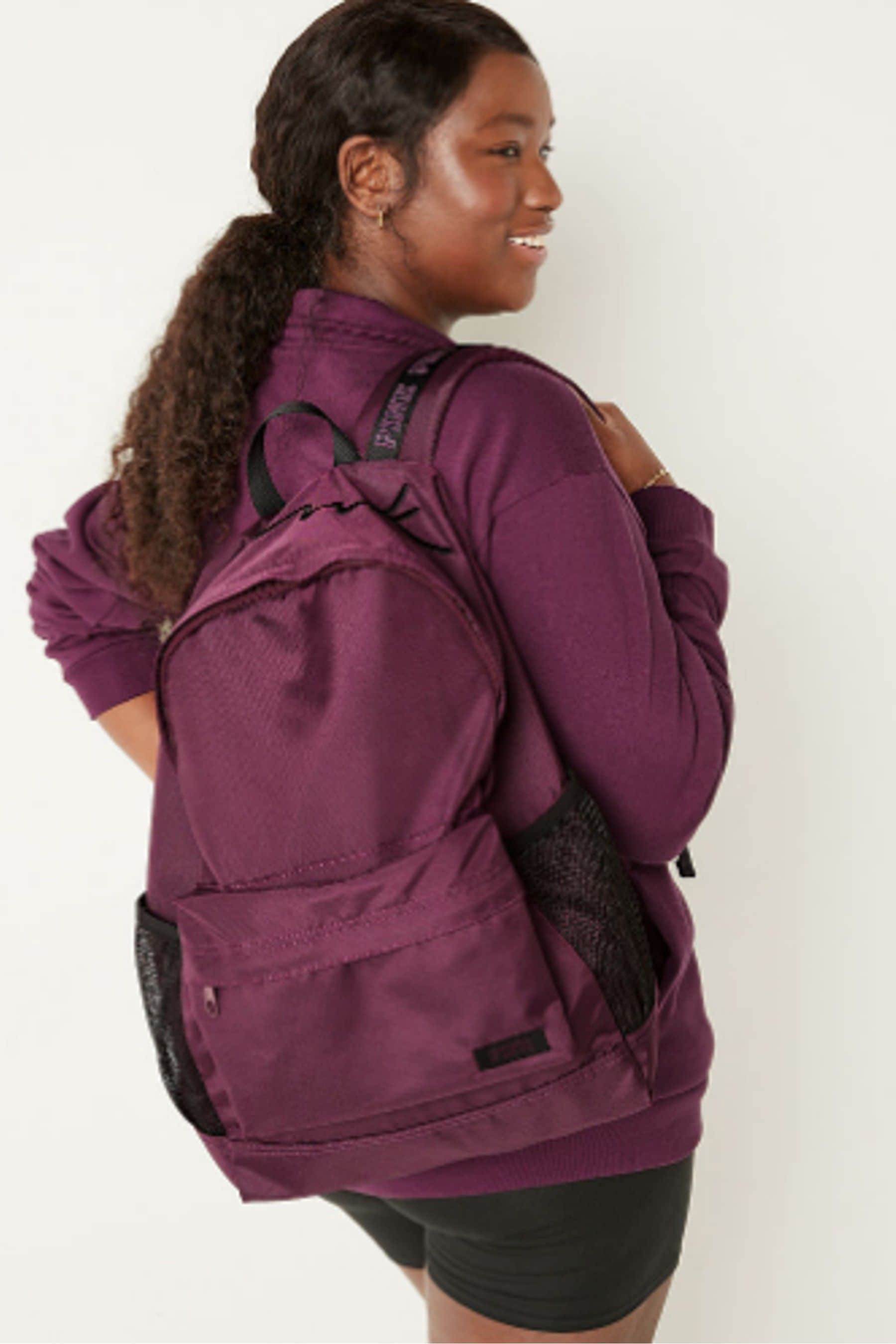 Maroon pink backpack clearance