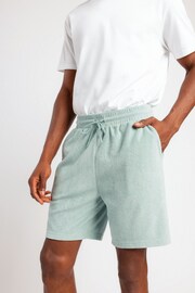Chelsea Peers Light Green Men's Towelling Shorts - Image 4 of 4