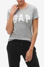 Gap Light Grey Cotton Logo Short Sleeve Crew Neck T-Shirt - Image 1 of 1