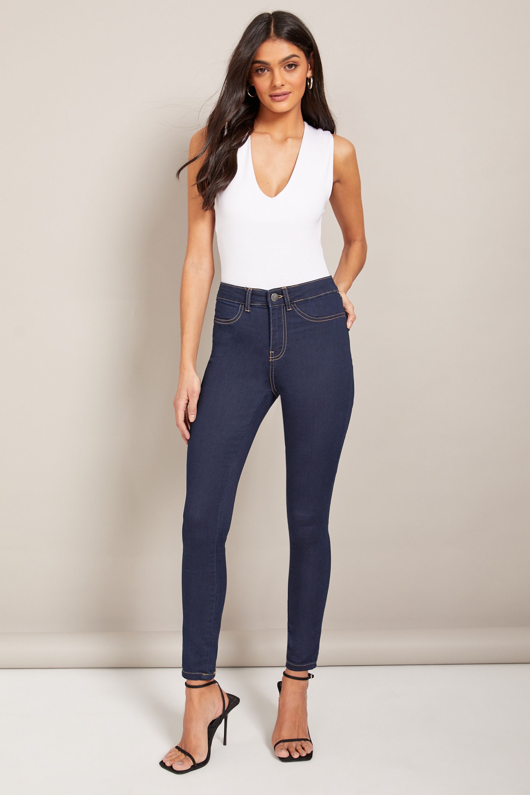 Buy Friends Like These Rinse Blue Petite High Waisted Jeggings from Next Canada