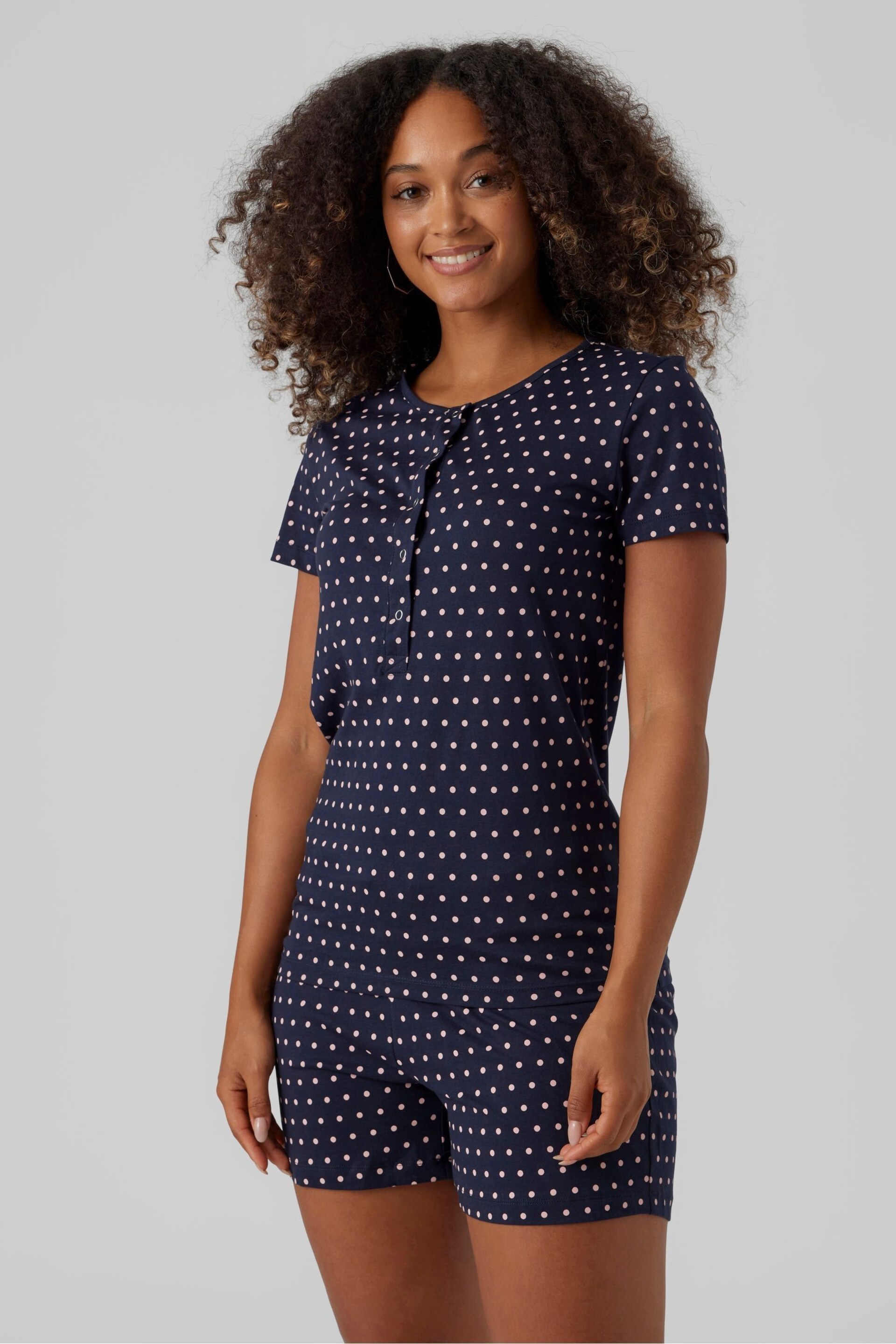 Mamalicious Blue Maternity Printed Pyjama Set - Image 3 of 5