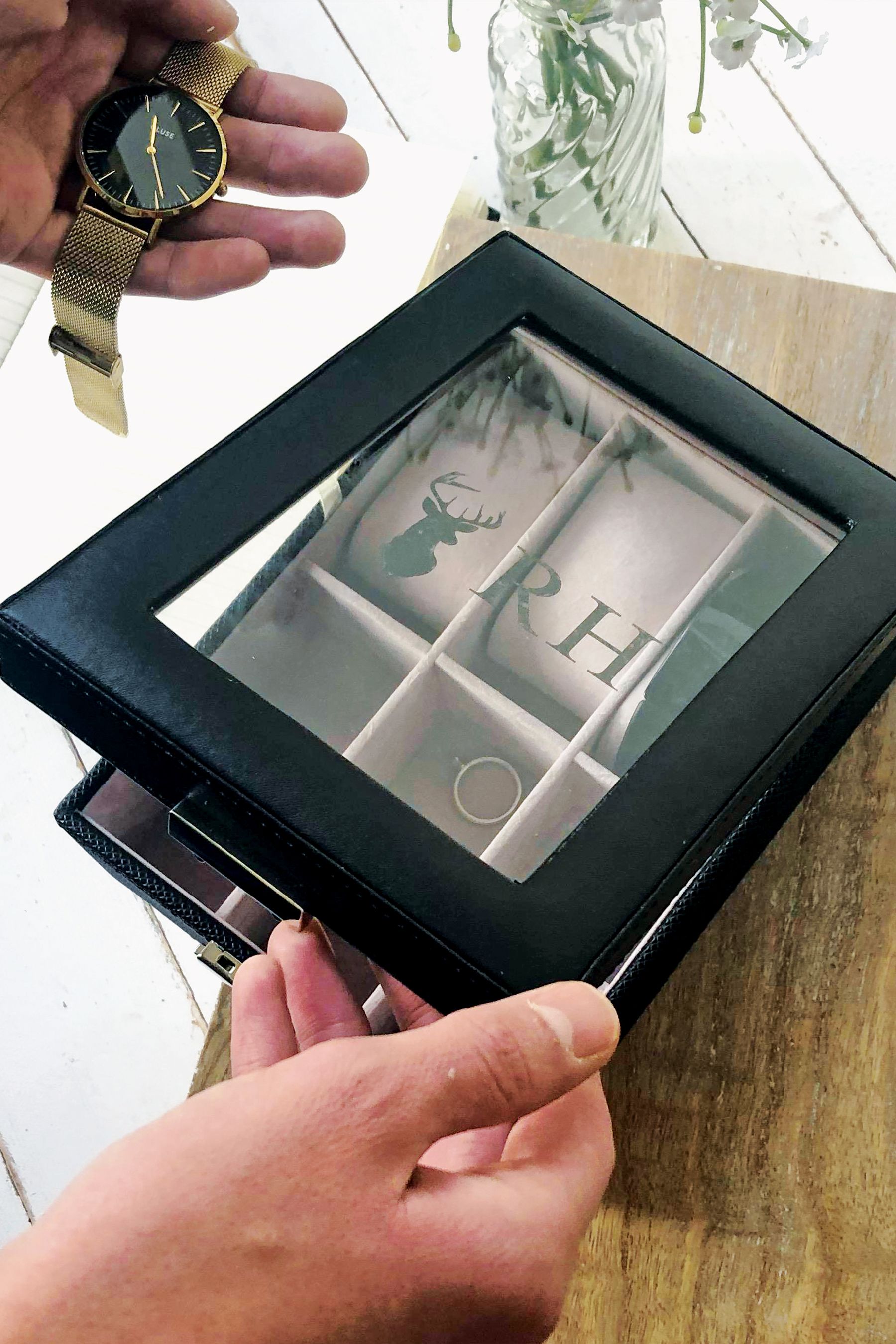 Personalised Men s Stag Watch Box by Solesmith