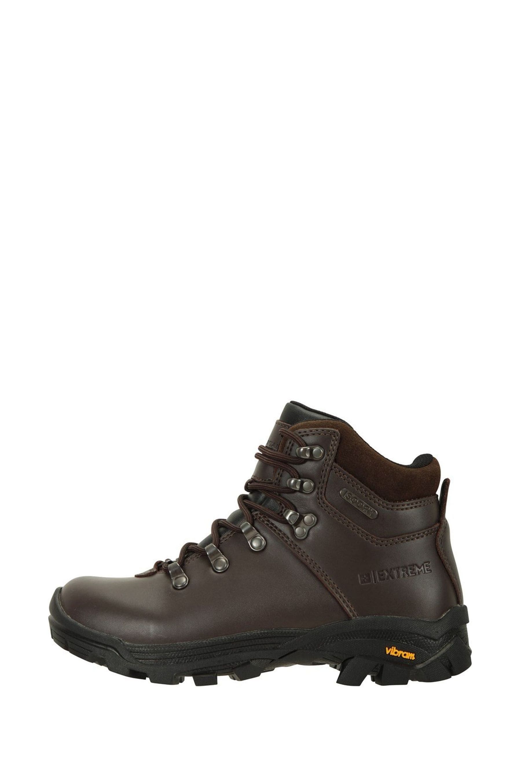 Mountain Warehouse Dark Brown Latitude Womens Waterproof Vibram Sole Leather Hiking Walking Boots