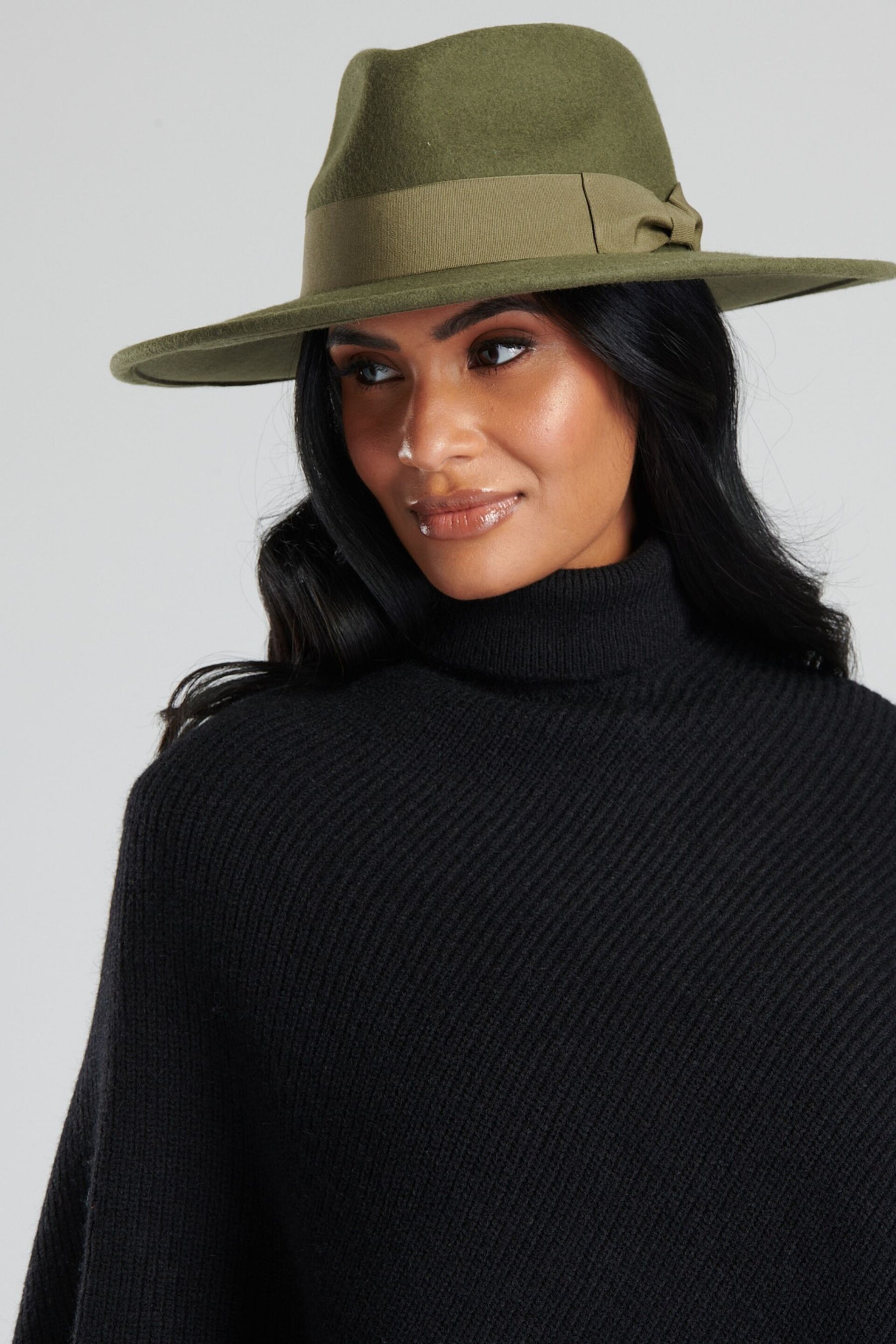 South Beach Green Wool Fedora Hat - Image 2 of 3