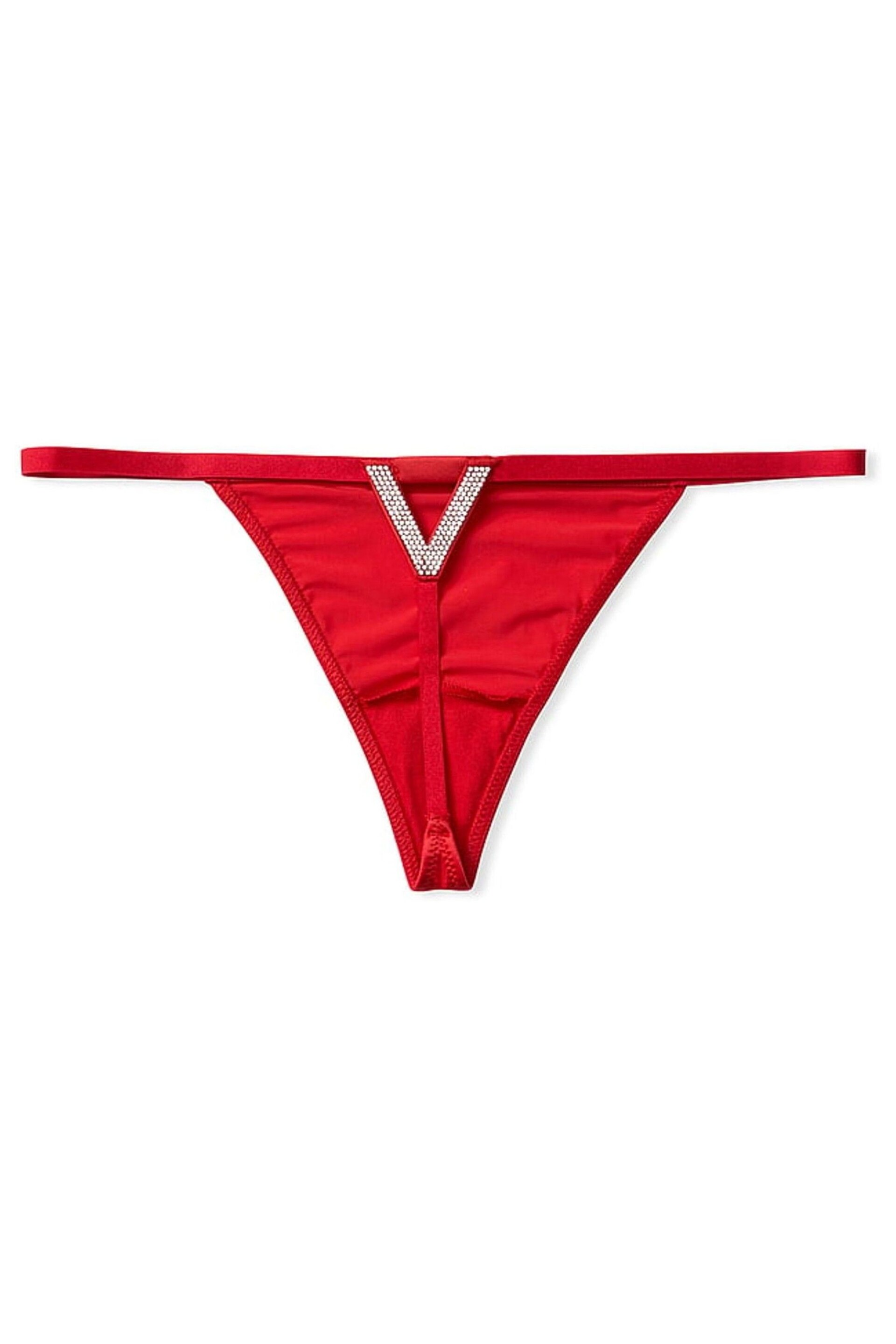 Victoria's Secret Lipstick Red Smooth G String Shine Strap Knickers - Image 2 of 3