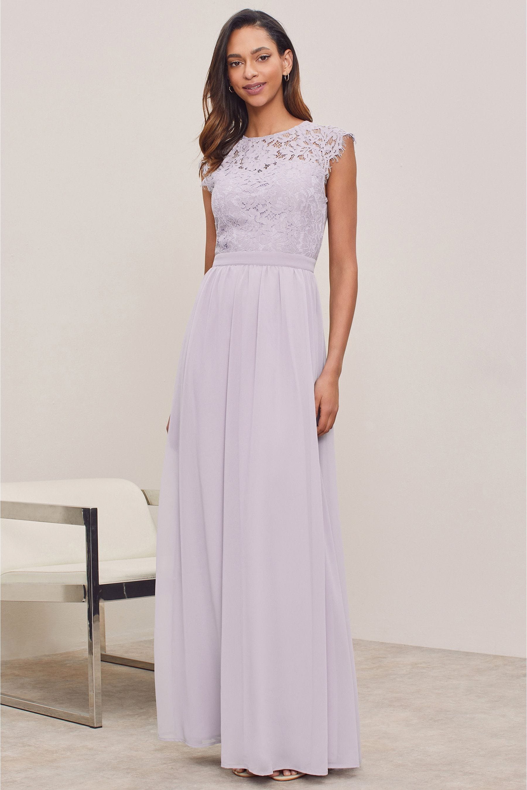 Buy Lipsy Lilac Lace Top Bridesmaid Maxi Dress from Next Luxembourg