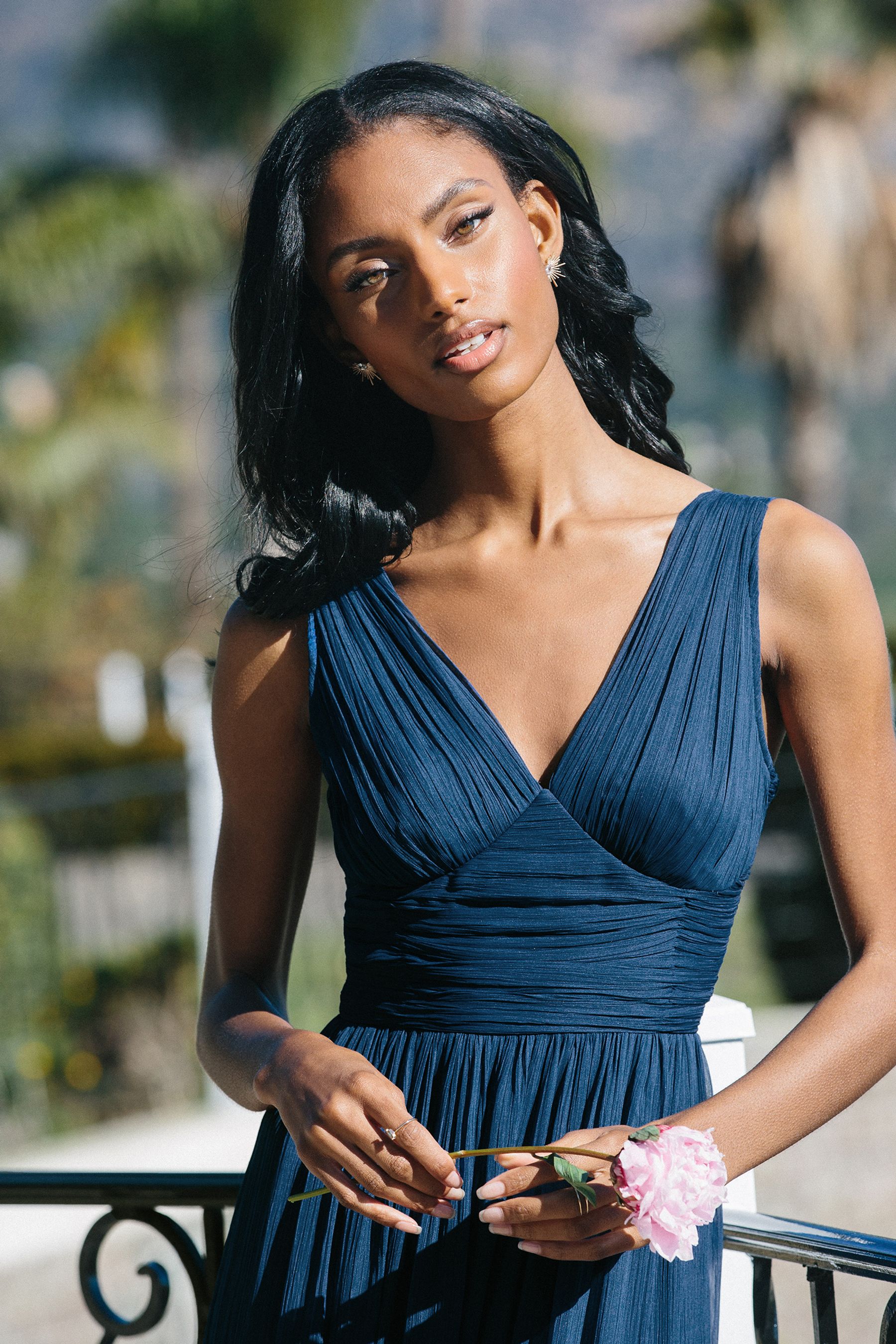 Buy Lipsy Navy Empire Bridesmaid Maxi Dress from Next Luxembourg