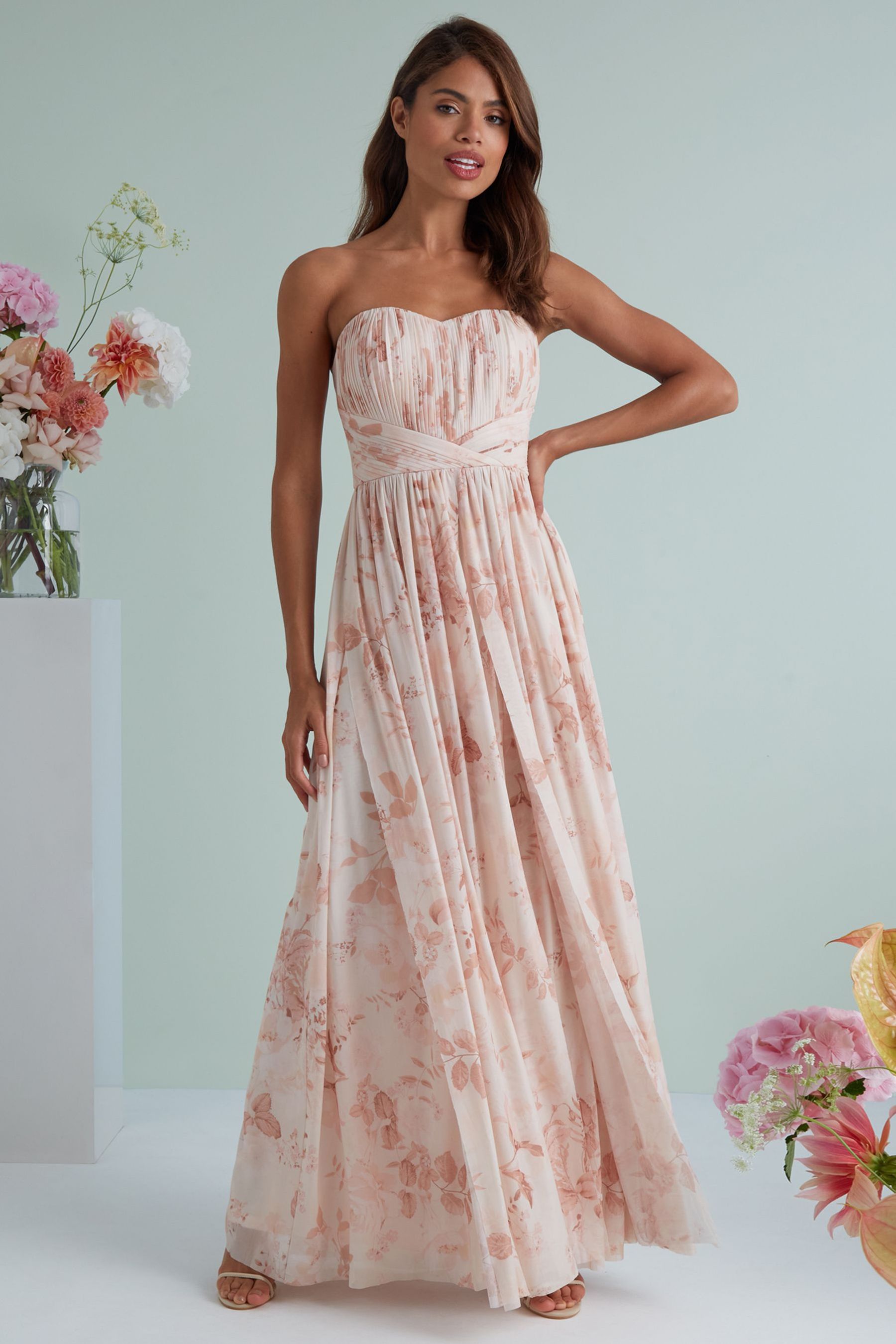 Buy Lipsy Pink Regular Bridsmaid Bella Multiway Bandeau Bridesmaid Dress from Next Luxembourg