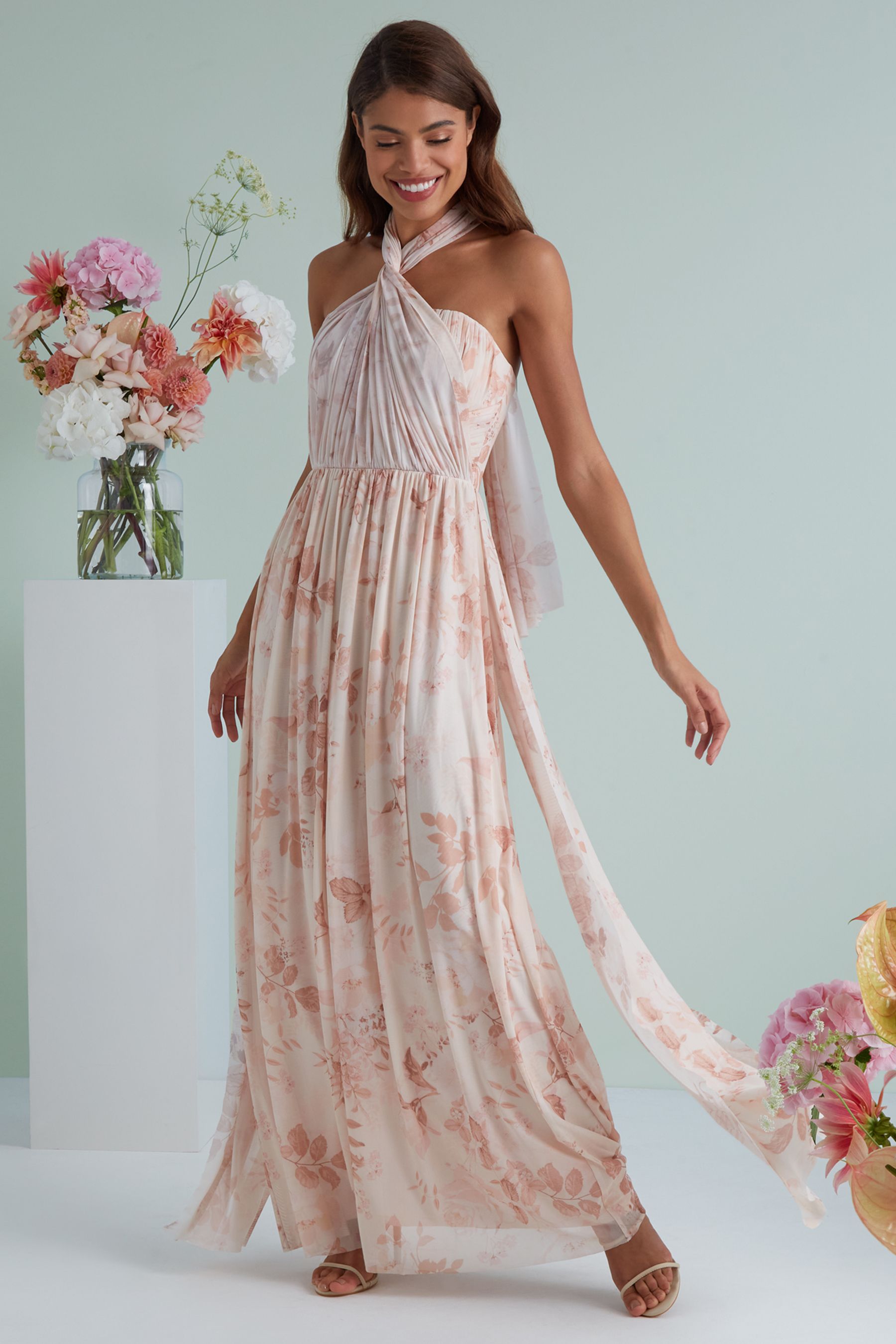 Buy Lipsy Pink Regular Bridsmaid Bella Multiway Bandeau Bridesmaid Dress from Next Luxembourg